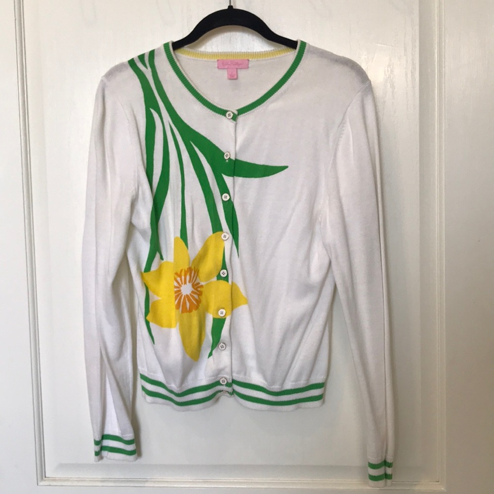 Lilly Pulitzer Daffodil Cardigan Size L